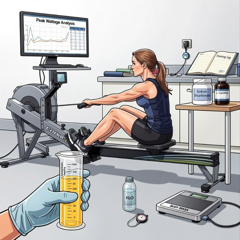 COMET-style sports performance lab illustration.